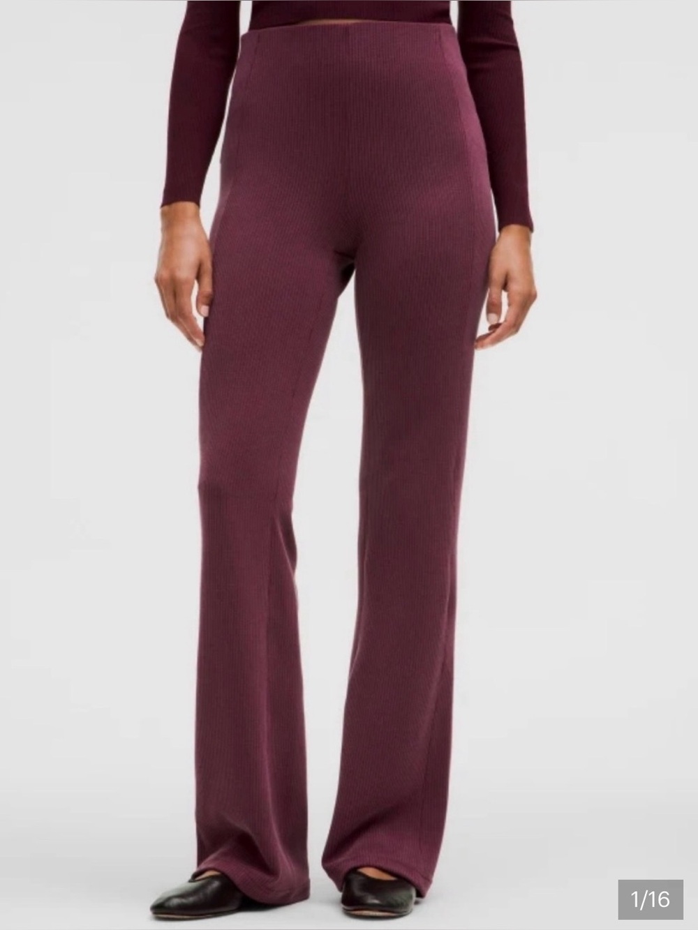 lululemon softstreme flare leggings - garnet